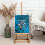 Personalised Cronulla-Sutherland Sharks Canvas Wall Art Polynesian Tribal Art Style With Hammerhead Mascot
