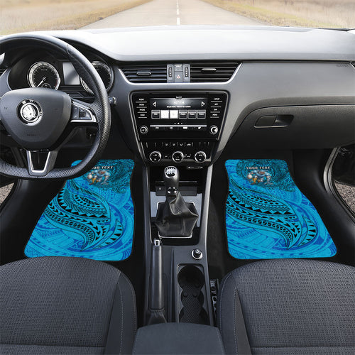 Personalised Cronulla-Sutherland Sharks Car Mats Polynesian Tribal Art Style With Hammerhead Mascot