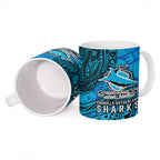 Personalised Cronulla-Sutherland Sharks Ceramic Mug Polynesian Tribal Art Style With Hammerhead Mascot