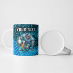 Personalised Cronulla-Sutherland Sharks Ceramic Mug Polynesian Tribal Art Style With Hammerhead Mascot