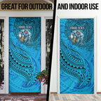 Personalised Cronulla-Sutherland Sharks Door Cover Polynesian Tribal Art Style With Hammerhead Mascot