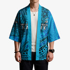 Personalised Cronulla-Sutherland Sharks Kimono Polynesian Tribal Art Style With Hammerhead Mascot