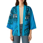 Personalised Cronulla-Sutherland Sharks Kimono Polynesian Tribal Art Style With Hammerhead Mascot