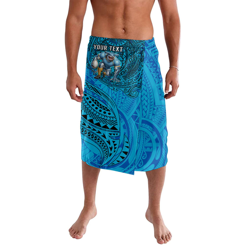 Personalised Cronulla-Sutherland Sharks Lavalava Polynesian Tribal Art Style With Hammerhead Mascot
