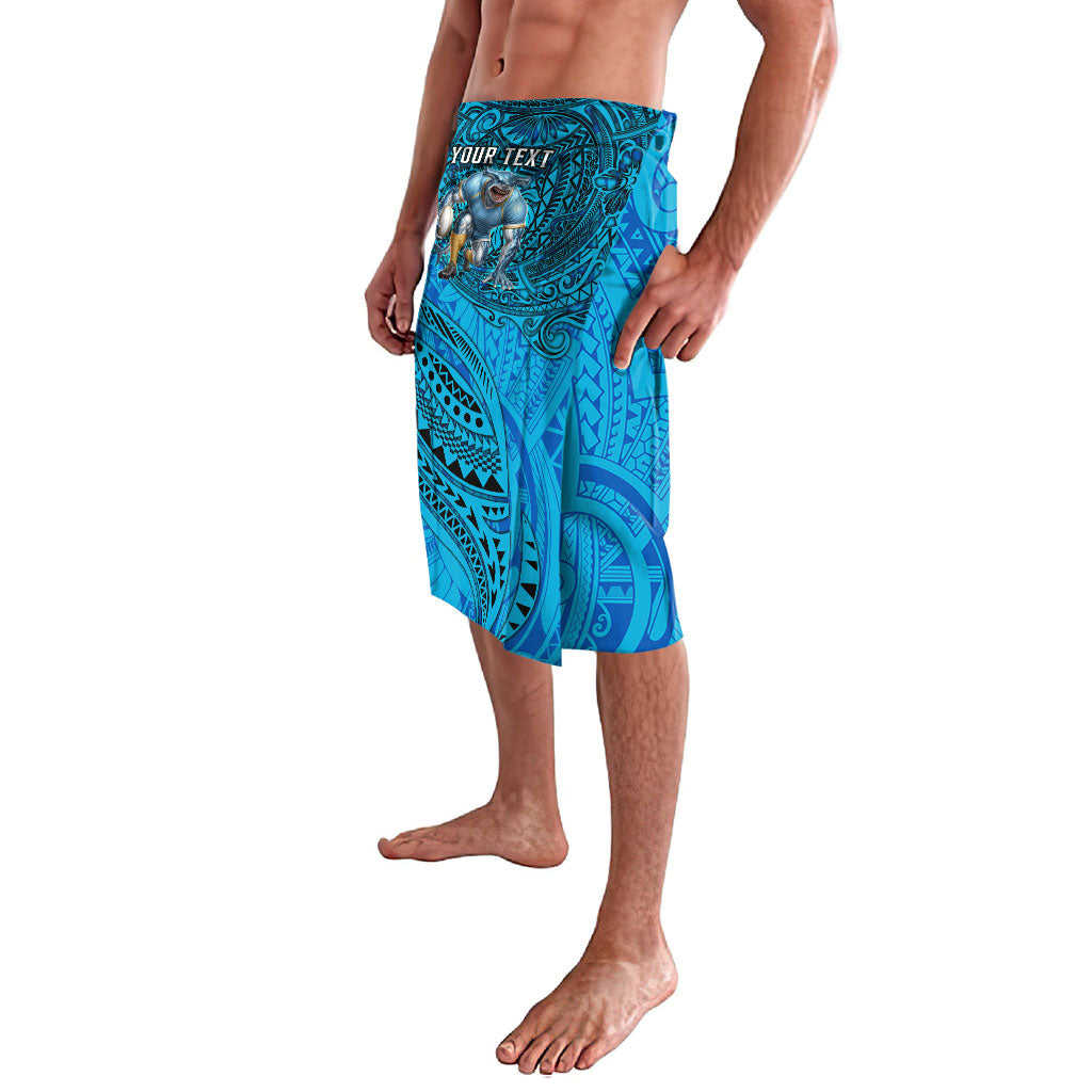 Personalised Cronulla-Sutherland Sharks Lavalava Polynesian Tribal Art Style With Hammerhead Mascot