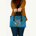 Personalised Cronulla-Sutherland Sharks Leather Bag Polynesian Tribal Art Style With Hammerhead Mascot