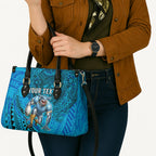 Personalised Cronulla-Sutherland Sharks Leather Bag Polynesian Tribal Art Style With Hammerhead Mascot