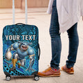 Personalised Cronulla-Sutherland Sharks Luggage Cover Polynesian Tribal Art Style With Hammerhead Mascot