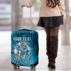 Personalised Cronulla-Sutherland Sharks Luggage Cover Polynesian Tribal Art Style With Hammerhead Mascot
