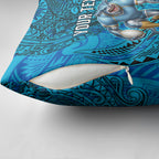 Personalised Cronulla-Sutherland Sharks Pillow Cover Polynesian Tribal Art Style With Hammerhead Mascot