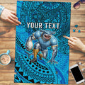 Personalised Cronulla-Sutherland Sharks Puzzle Polynesian Tribal Art Style With Hammerhead Mascot