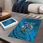 Personalised Cronulla-Sutherland Sharks Puzzle Polynesian Tribal Art Style With Hammerhead Mascot