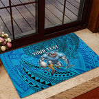 Personalised Cronulla-Sutherland Sharks Rubber Doormat Polynesian Tribal Art Style With Hammerhead Mascot