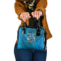 Personalised Cronulla-Sutherland Sharks Shoulder Handbag Polynesian Tribal Art Style With Hammerhead Mascot