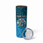 Personalised Cronulla-Sutherland Sharks Skinny Tumbler Polynesian Tribal Art Style With Hammerhead Mascot