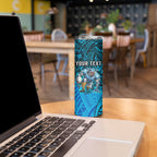 Personalised Cronulla-Sutherland Sharks Skinny Tumbler Polynesian Tribal Art Style With Hammerhead Mascot
