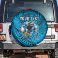 Personalised Cronulla-Sutherland Sharks Spare Tire Cover Polynesian Tribal Art Style With Hammerhead Mascot
