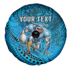 Personalised Cronulla-Sutherland Sharks Spare Tire Cover Polynesian Tribal Art Style With Hammerhead Mascot