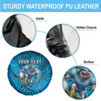Personalised Cronulla-Sutherland Sharks Spare Tire Cover Polynesian Tribal Art Style With Hammerhead Mascot