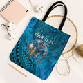 Personalised Cronulla-Sutherland Sharks Tote Bag Polynesian Tribal Art Style With Hammerhead Mascot