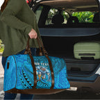 Personalised Cronulla-Sutherland Sharks Travel Bag Polynesian Tribal Art Style With Hammerhead Mascot