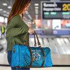 Personalised Cronulla-Sutherland Sharks Travel Bag Polynesian Tribal Art Style With Hammerhead Mascot