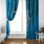 Personalised Cronulla-Sutherland Sharks Window Curtain Polynesian Tribal Art Style With Hammerhead Mascot