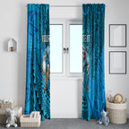 Personalised Cronulla-Sutherland Sharks Window Curtain Polynesian Tribal Art Style With Hammerhead Mascot