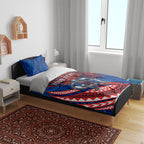 Personalised Newcastle Knights Bedding Set Polynesian Tribal Art Style With Armored Knight Mascot