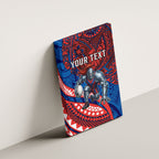Personalised Newcastle Knights Canvas Wall Art Polynesian Tribal Art Style With Armored Knight Mascot