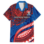 Personalised Newcastle Knights Family Matching Mermaid Dress and Hawaiian Shirt Polynesian Tribal Art Style With Armored Knight Mascot
