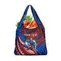 Personalised Newcastle Knights Grocery Bag Polynesian Tribal Art Style With Armored Knight Mascot