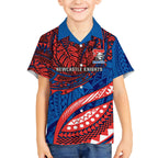 Personalised Newcastle Knights Hawaiian Shirt Polynesian Tribal Art Style With Armored Knight Mascot
