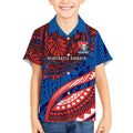 Personalised Newcastle Knights Kid Hawaiian Shirt Polynesian Tribal Art Style With Armored Knight Mascot