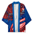 Personalised Newcastle Knights Kimono Polynesian Tribal Art Style With Armored Knight Mascot