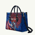 Personalised Newcastle Knights Leather Bag Polynesian Tribal Art Style With Armored Knight Mascot