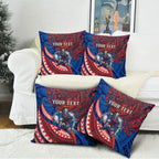 Personalised Newcastle Knights Pillow Cover Polynesian Tribal Art Style With Armored Knight Mascot