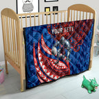 Personalised Newcastle Knights Quilt Polynesian Tribal Art Style With Armored Knight Mascot