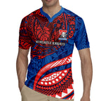 Personalised Newcastle Knights Rugby Jersey Polynesian Tribal Art Style With Armored Knight Mascot