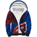 Personalised Newcastle Knights Sherpa Hoodie Polynesian Tribal Art Style With Armored Knight Mascot