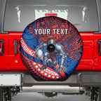 Personalised Newcastle Knights Spare Tire Cover Polynesian Tribal Art Style With Armored Knight Mascot