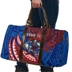 Personalised Newcastle Knights Travel Bag Polynesian Tribal Art Style With Armored Knight Mascot