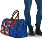 Personalised Newcastle Knights Travel Bag Polynesian Tribal Art Style With Armored Knight Mascot