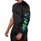 Personalised New Zealand Warriors Arm Sleeves Polynesian Tribal Art Style With Fierce Warrior Mascot