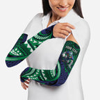 Personalised New Zealand Warriors Arm Sleeves Polynesian Tribal Art Style With Fierce Warrior Mascot