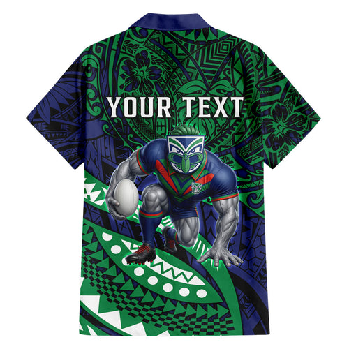 Personalised New Zealand Warriors Family Matching Mermaid Dress and Hawaiian Shirt Polynesian Tribal Art Style With Fierce Warrior Mascot