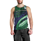 Personalised New Zealand Warriors Men Tank Top Polynesian Tribal Art Style With Fierce Warrior Mascot