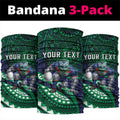 Personalised New Zealand Warriors Neck Gaiter Polynesian Tribal Art Style With Fierce Warrior Mascot