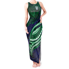 Personalised New Zealand Warriors Tank Maxi Dress Polynesian Tribal Art Style With Fierce Warrior Mascot