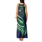 Personalised New Zealand Warriors Tank Maxi Dress Polynesian Tribal Art Style With Fierce Warrior Mascot